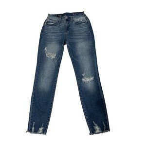 judy blue high rise destroyed hem skinny denim 82206 05/27